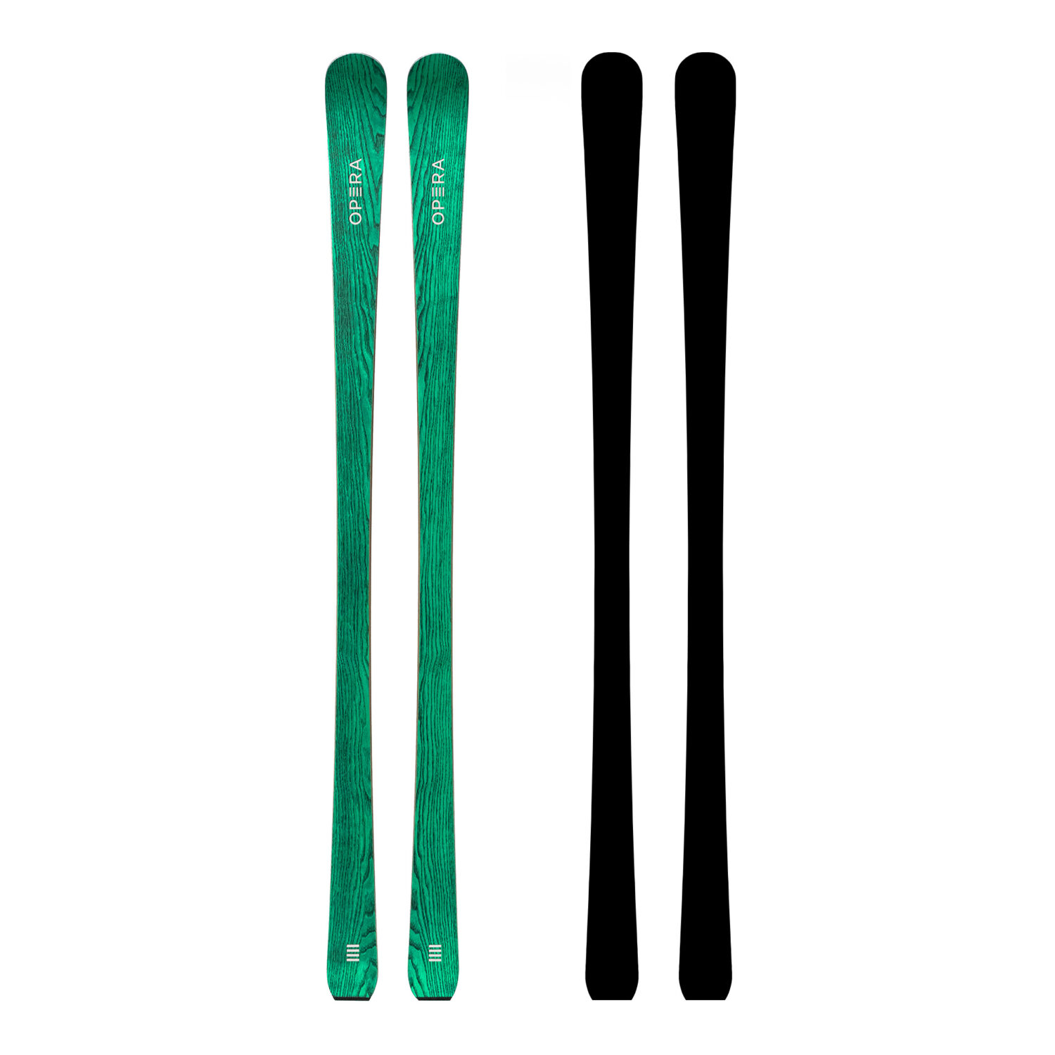 alpine race carve skis in green wood | art65 evo | OperaSkis